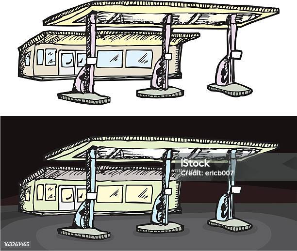 Ilustración de Estación De Gas Genérico y más Vectores Libres de Derechos de Croquis - Croquis, Gasolinera, Arquitectura exterior