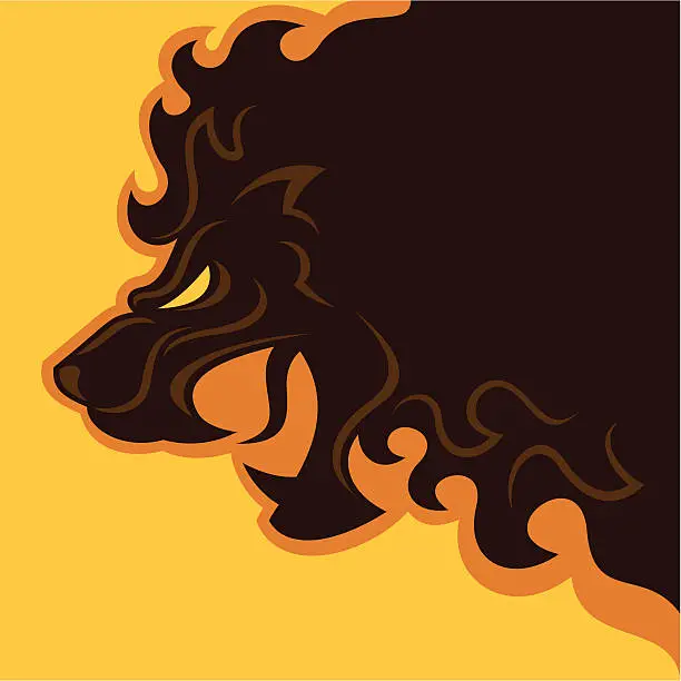 Vector illustration of Lion head.