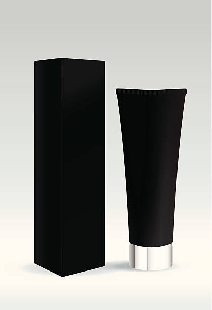 istock Cosmetic tube in black color for cream or gel 163261576
