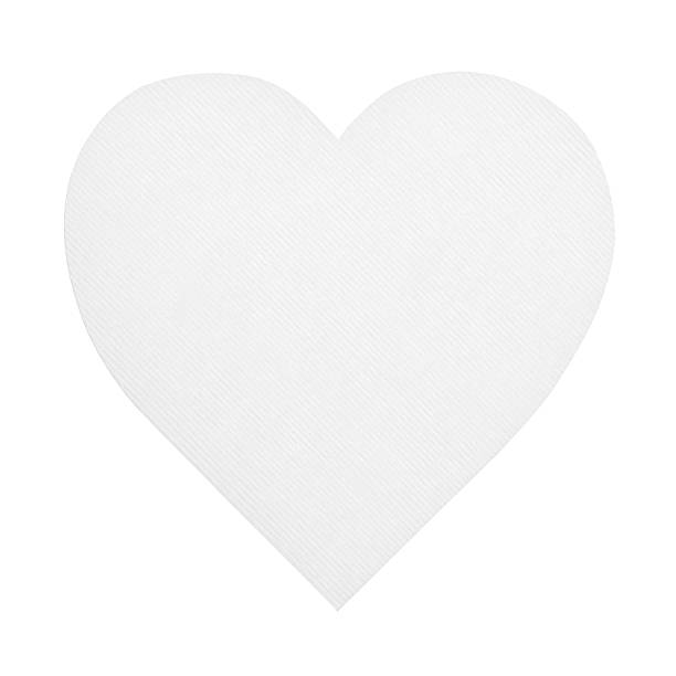 Heart shaped paper isolated on white stock photo
