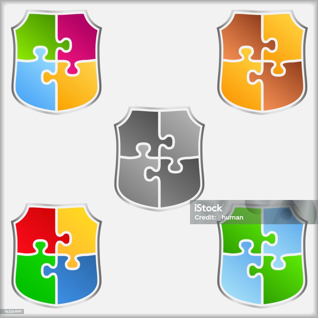 Puzzle Shields - clipart vectoriel de Armoiries libre de droits