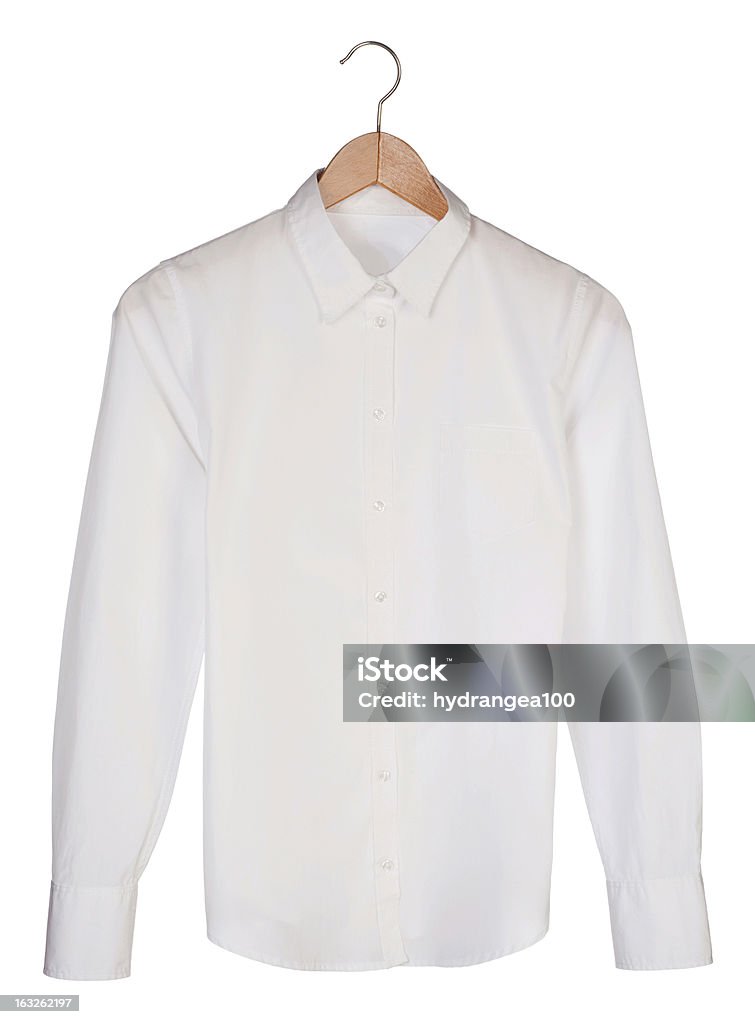 White shirts are trends in any wardrobe white shirt on a hanger  Button Down Shirt Stock Photo