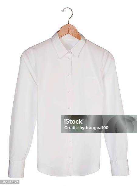 White Shirts Are Trends In Any Wardrobe Stock Photo - Download Image Now - Button Down Shirt, Coathanger, White Color