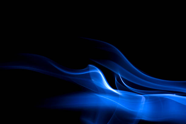 blue, creative abstract vitality impact smoke photo . blue flames stock pictures, royalty-free photos & images