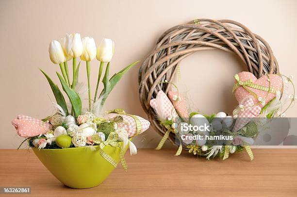 Spring Decoration Stock Photo - Download Image Now - Animal Egg, Arrangement, Art And Craft