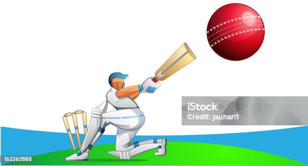 Игрок В Крикет — стоковая векторная графика и другие изображения на тему Крикет - Крикет, Игрок в крикет, Крикетная бита