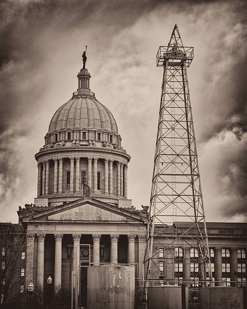 oklahoma state capitol building - oklahoma state capitol - fotografias e filmes do acervo