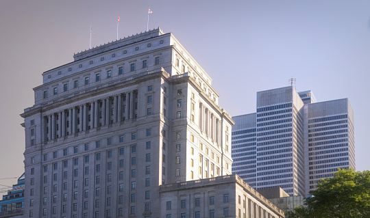 The Montreal downtown skyline.