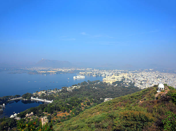 istock landscape with lake and palaces in Udaipur 163266036