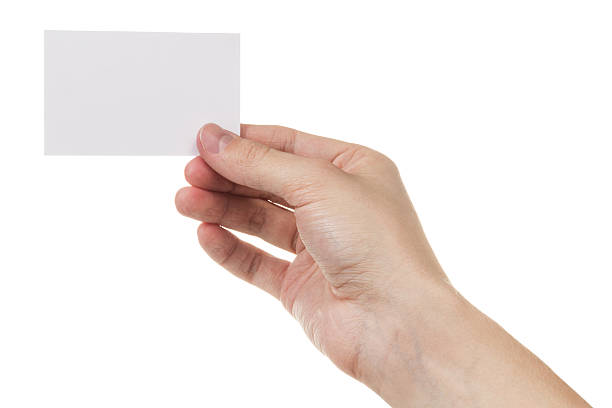istock adult man hand holding blank card 163267224