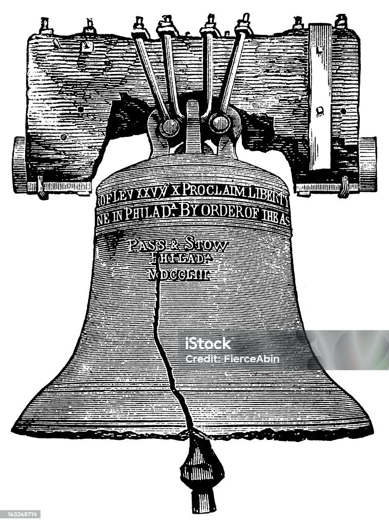 Liberty Bell-aviso de antiguidades - Ilustração de Liberty Bell royalty-free