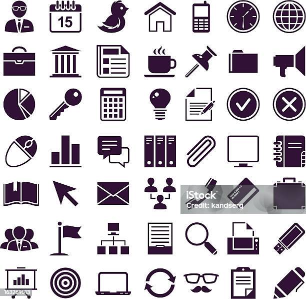 Prostych Ikon Biurowych Życia - Stockowe grafiki wektorowe i więcej obrazów Akta - Akta, Alfabet, Aplikacja mobilna