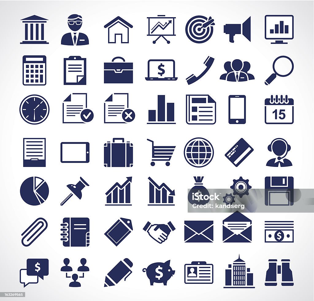 Simple business icons Vector set of simple business icons. Advice stock vector