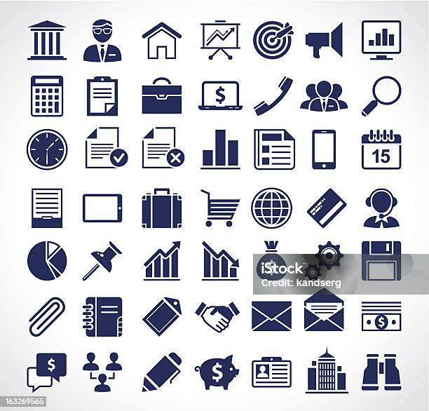 Simple Business Icons Stock Illustration - Download Image Now - Advice, Alphabet, Arrow Symbol