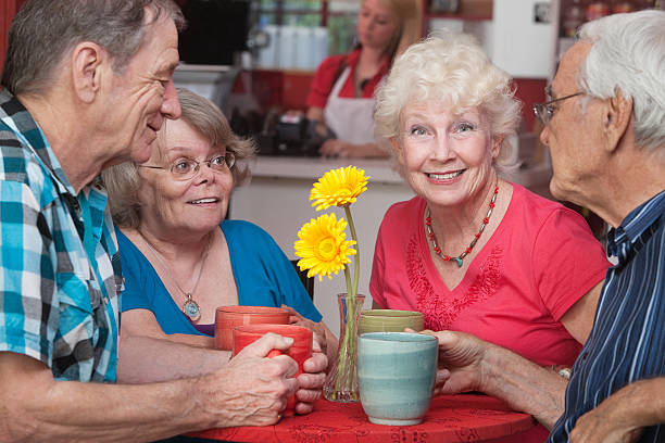 istock Happy Seniors at Restaurant 163269909