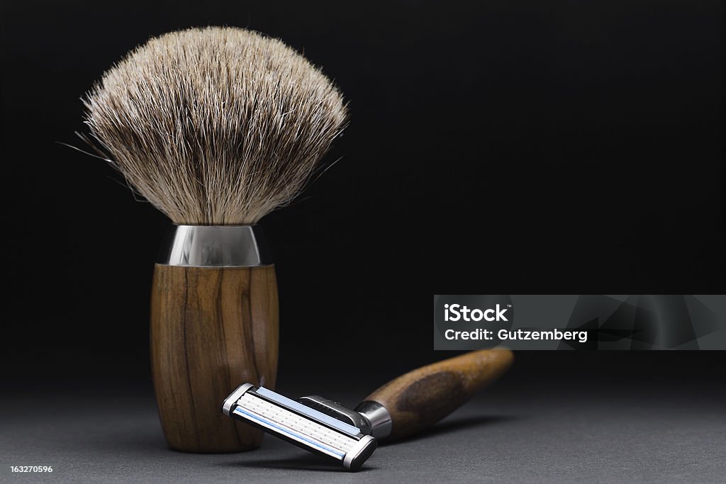 Shaving Tools on black Background Adult Stock Photo