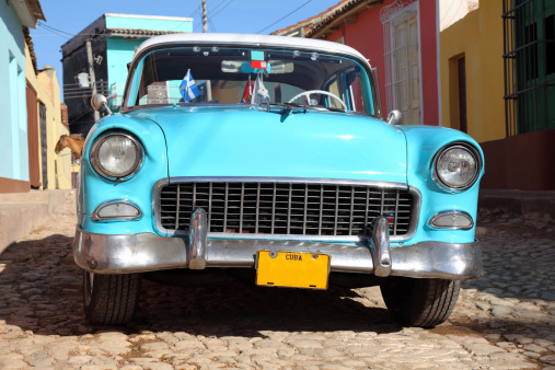 Classic old car in Trinidad, Cuba.
