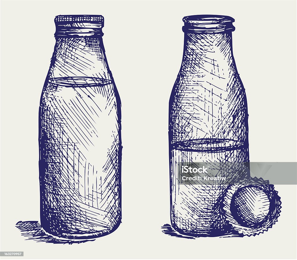 Bouteille de lait - clipart vectoriel de Boisson libre de droits