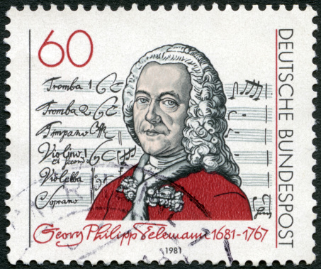 Germany 1981 stamp printed in Germany shows Georg Philipp Telemann (1681-1767), Title Page of \