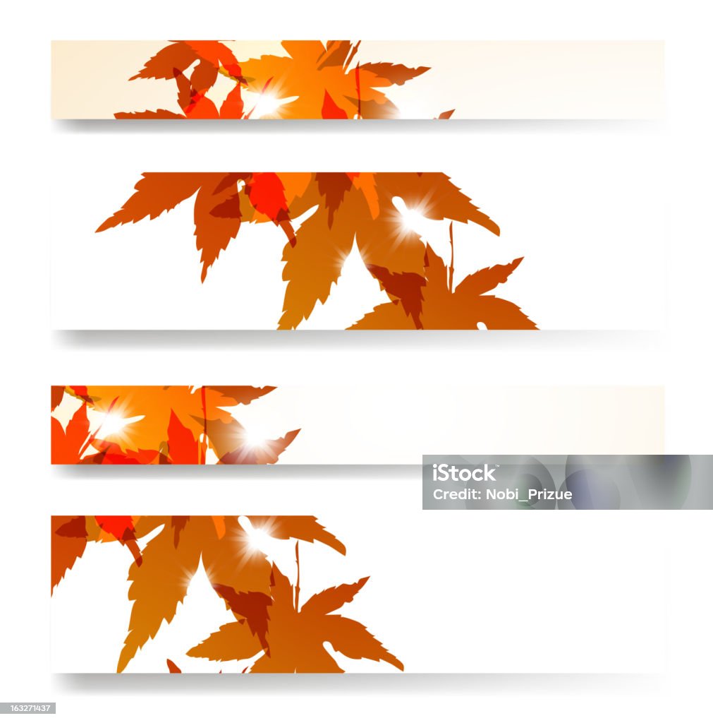 banner de otoño - arte vectorial de Abstracto libre de derechos