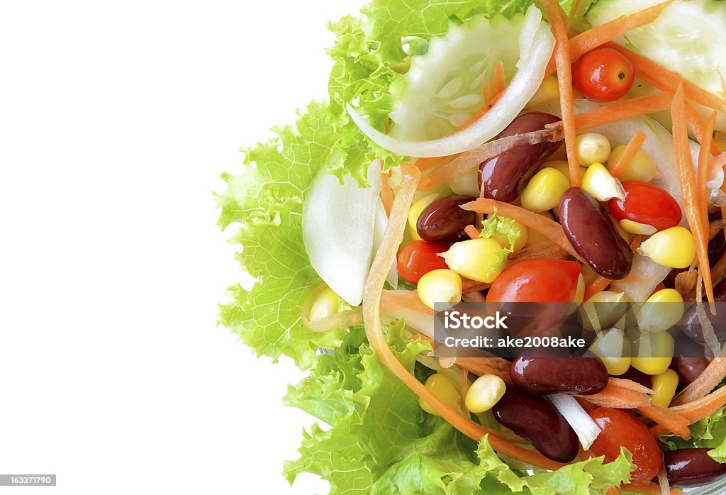 vegetable salad rigth fresh vegetable Salad on white background Carrot Stock Photo