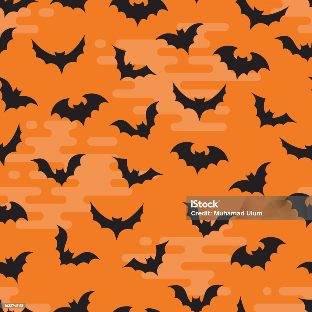 Bats In Flight Pattern Flying Bats Seamless Pattern Stock Illustration - Download Image Now ...
