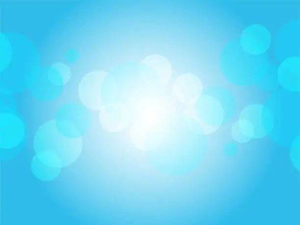 Vector illustration of Beautiful gradation polka dot abstract background _ light blue.
