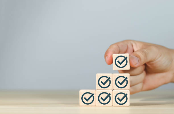 istock A checkmark concludes the work of compiling the vote list. 1632758475