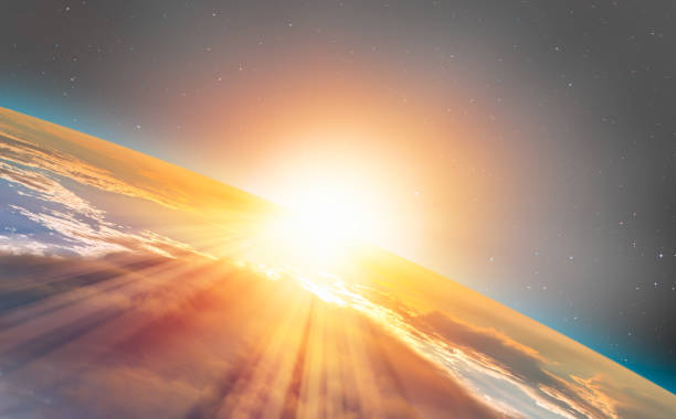 istock Planet Earth with a spectacular sunset 1632853106