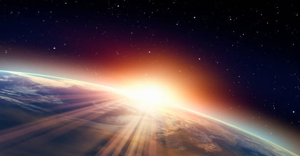 istock Planet Earth with a spectacular sunset 1632853173