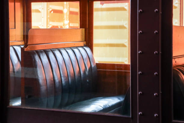 interior of an old train carriage