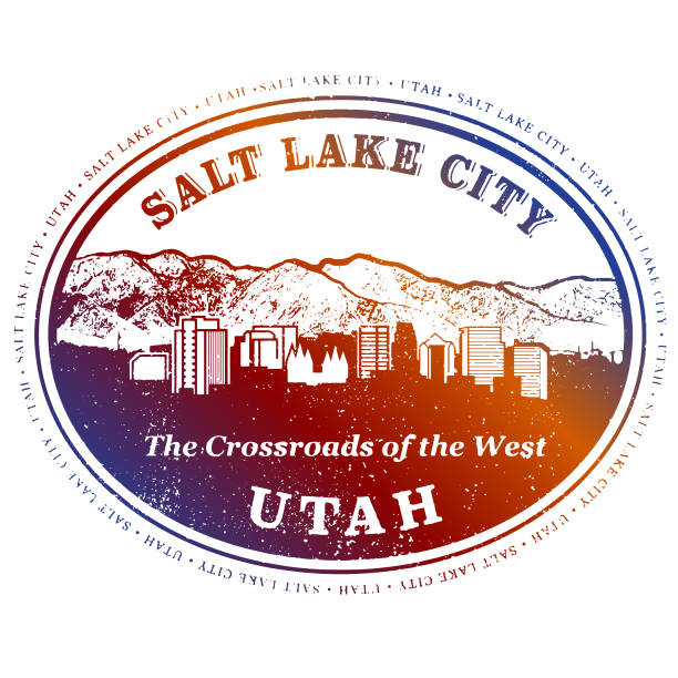 Salt Lake City Vintage Stamp