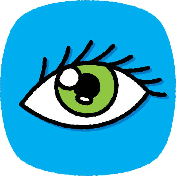 Vector illustration of Eye Doodle 7