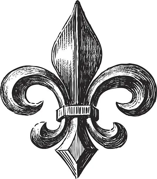 Vector illustration of Fleur De Lys