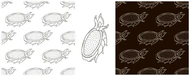 Vector illustration of Monochrome Seamless pattern. Set in hand draw style. Can be used for fabric and etc