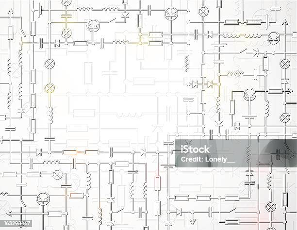 Электрические Схема — стоковая векторная графика и другие изображения на тему Кабель - Кабель, План, Рисунок - произведение искусства