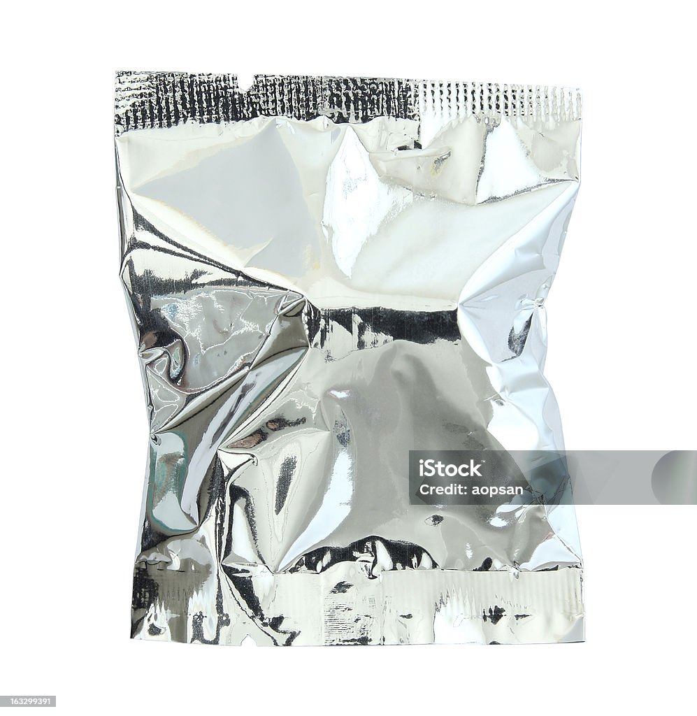 Paquete de papel de aluminio (clipping path (Borde de corte)) - Foto de stock de Alimento libre de derechos