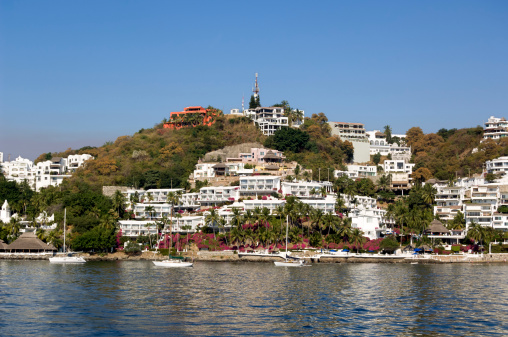 Luxurious villas close to a marina at the Pacific coast near Manzanillo, Colima, Mexico