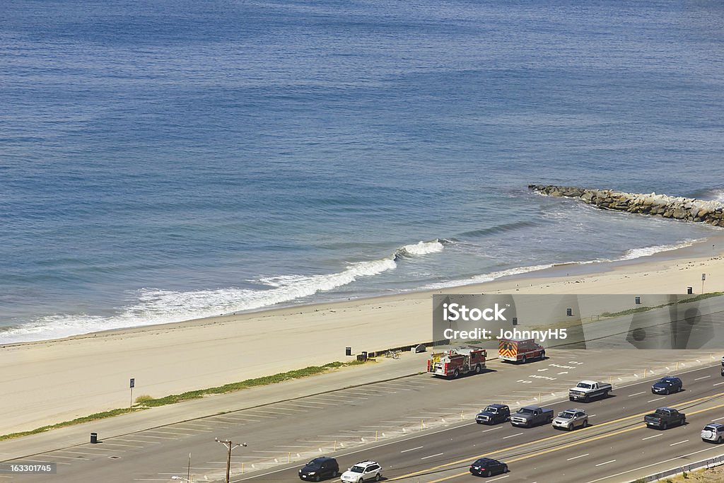 Highway Beach - Lizenzfrei Feuerwehrauto Stock-Foto