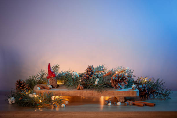 istock ceramic gnome in red hat with christmas branches and natural decor 1633025308