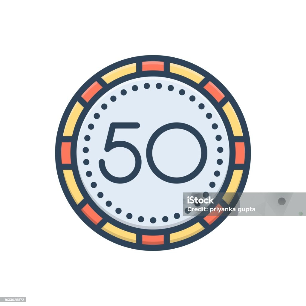 Fifty Number Stock Illustration - Download Image Now - Circle, Icon