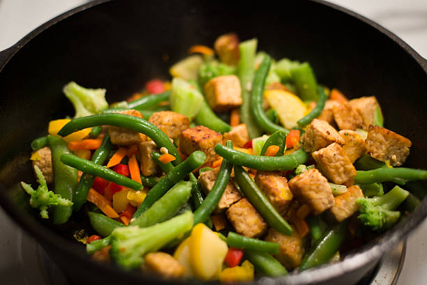 Tempeh Stir-Fry stock photo