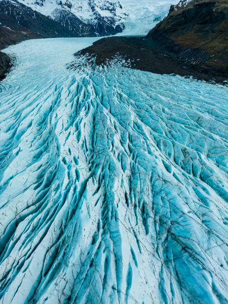 istock Aerial view of glacier ice cap 1633099641