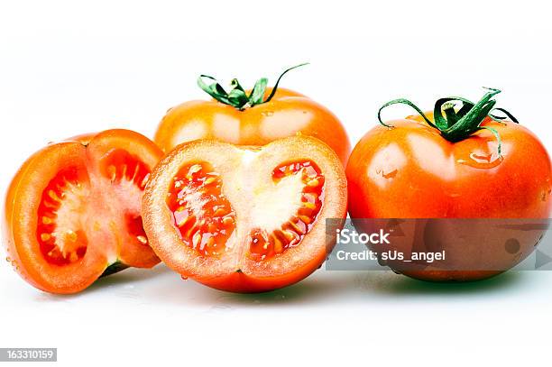 Foto de Grupo De Tomate e mais fotos de stock de Ampliação - Ampliação, Branco, Comida