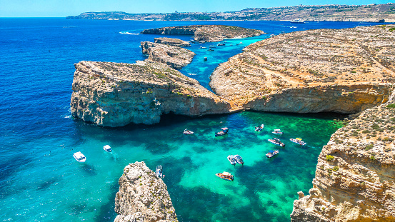 Crystal clear water near Blue Lagoon, Malta