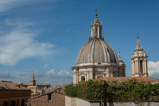 September 4, 2022 - Rome, Italy. Sant'Agnese in Agone is a 17th-century Baroque church in Rome, Italy. It faces onto the Piazza Navona, one of the main urban spaces in the historic centre of the city