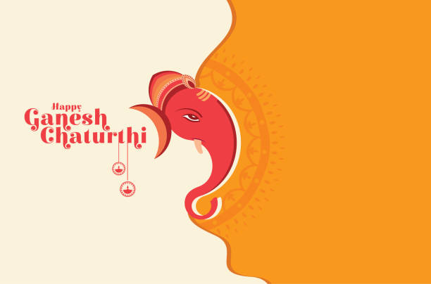 projekt wektorowy happy ganesh chaturthi - happy holidays stock illustrations