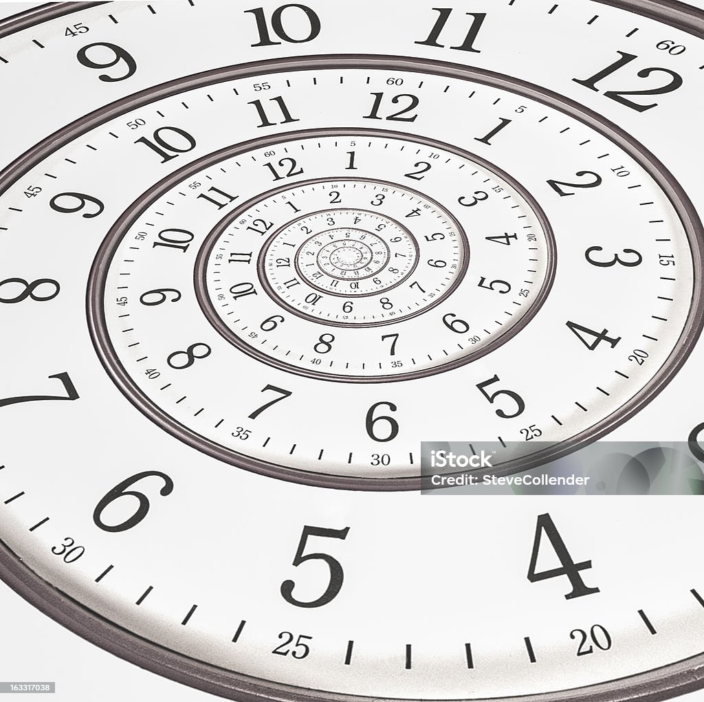Abstract clock face to infinity Abstract clock face to infinity angled Abstract Stock Photo