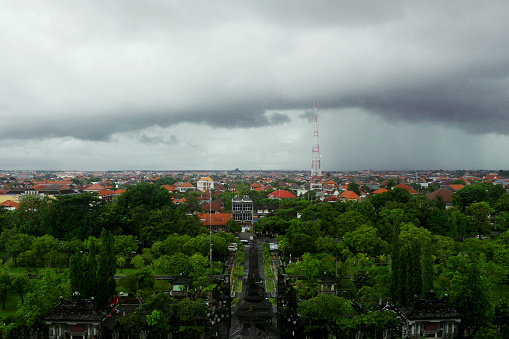 Cloudy weather condition in Denpasar City