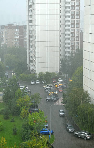istock Heavy rains are falling in Moscow. Russia 1633211221